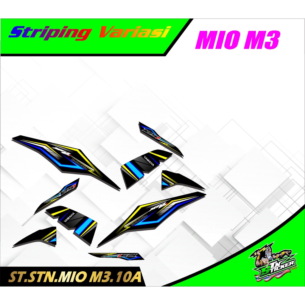 (cod) stiker motor - striping MIO M3/Z - motor yamaha - motor - MIO - sticker variasi - Racing 10