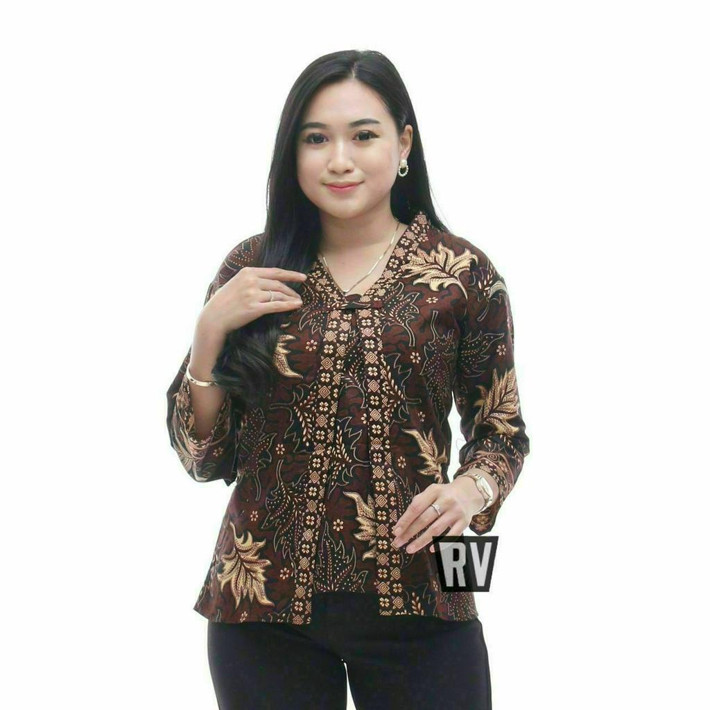 ATASAN BATIK WANITA MODERN  BAJU BATIK KANTOR WANITA BATIK SERAGAM