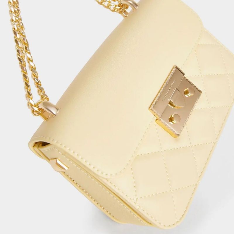 8.8 SALE | CK Metallic Push-Lock Chain Bag