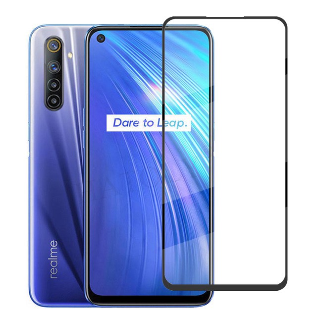 PAKET Tempered Glass Realme 6 Full Cover Screen Protector Free Tempered Glass Camera Lens