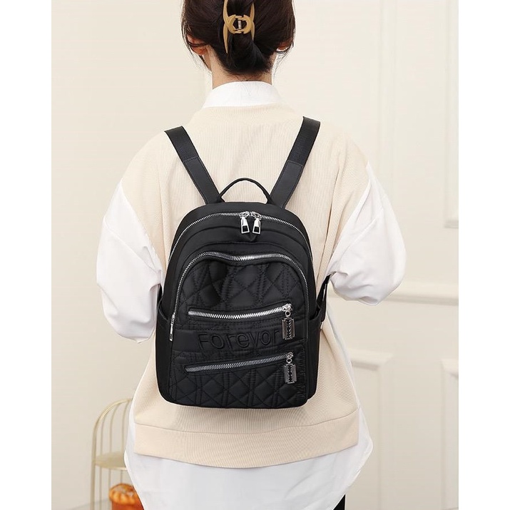 BQ 3506 RISCE TAS RANSEL NYLON IMPORT WANITA CEWEK PEREMPUAN JAKARTA BATAM EL 6368