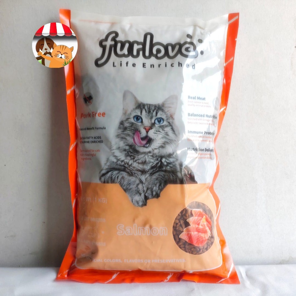 Makanan Kucing Furlove Salmon All Life Stages 1kg Semua Usia Kucing