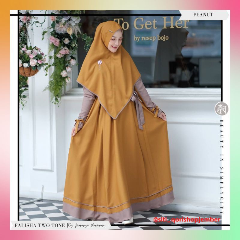 GAMIS FALISHA TWO TONE ORI NARARYA PREMIUM