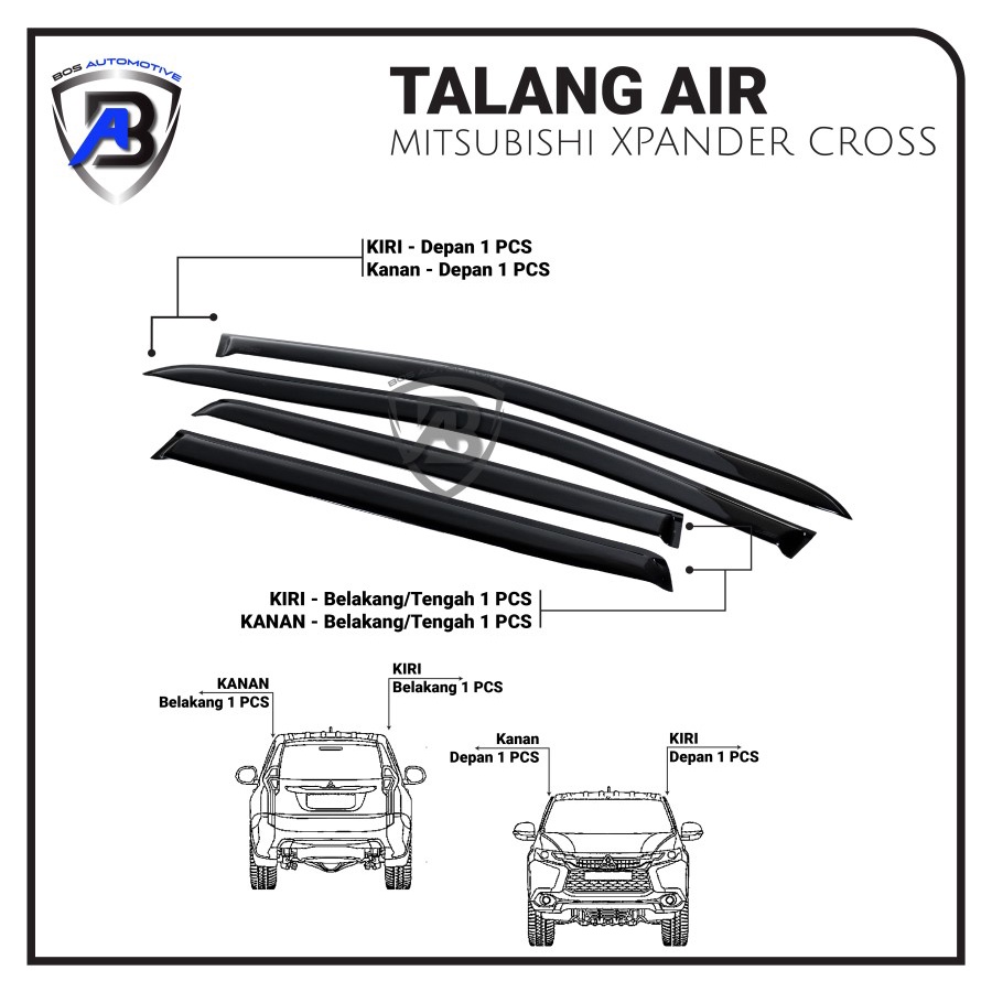 TALANG AIR PINTU MOBIL MITSUBISHI XPANDER CROSS MODEL SLIM HIGH QUALITY