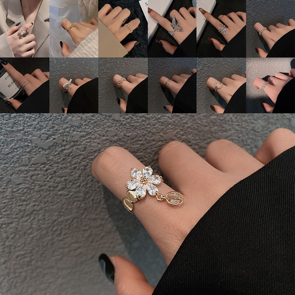 WONDERFUL Gift Knuckle Stacking Ring Punk Stackable Ring Open Rings Jewelry Accessories for Women Men Girls Gothic Vintage Adjustable Ring