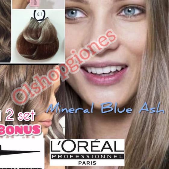 ♜ Loreal MajiFashion 8.1 Light Ash Blonde Brown Cat rambut L'oreal Profe - Cat Oxy6 Persen ☁