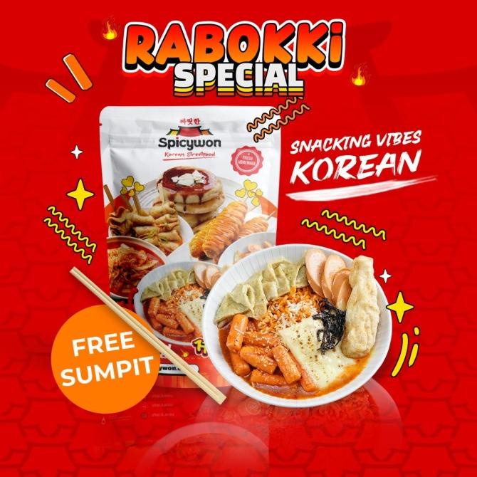 

[COD] Spicywon Rabokki Special (Ramyeon + 10 Tteokbokki + Odeng, Mozarella, [COD]