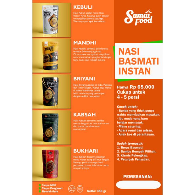 

Nasi Basmati Instant