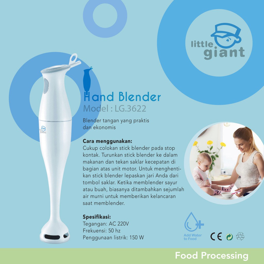 Little Giant Hand Blender LG-3622 | Blender Tangan MPASI