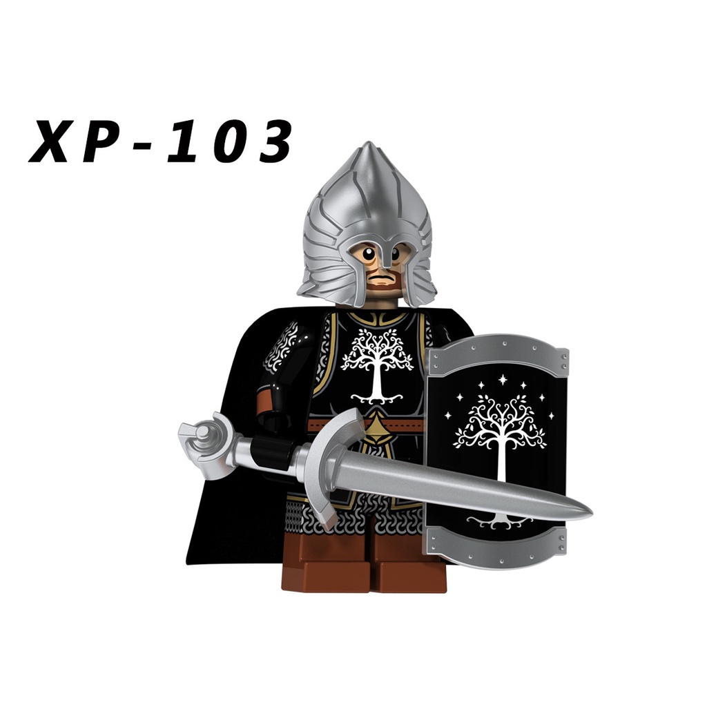 Mainan Balok Bangunsusun Model Lego Minifigures Bentuk Prajurit Lord of The Rings Untuk Anak KT1014 KT1015