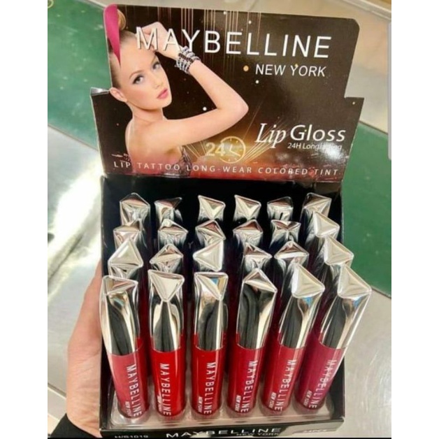 [ PERBOX ] LIP GLOSS REVLON FASHION LIP COLORS 1131 / Lip Maybelline 1019