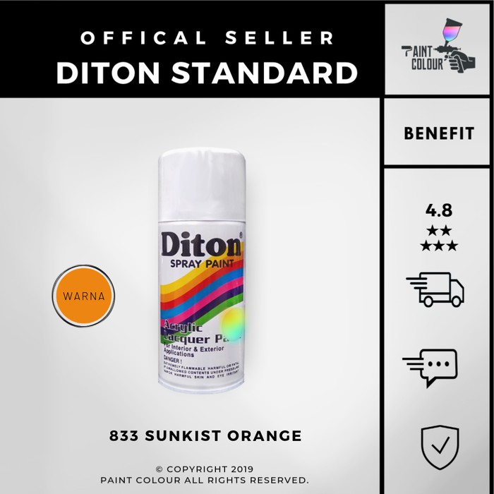 Diton 833 Sunkist Orange Cat Semprot/Pylox/Samurai Motor/Helm/Gundam