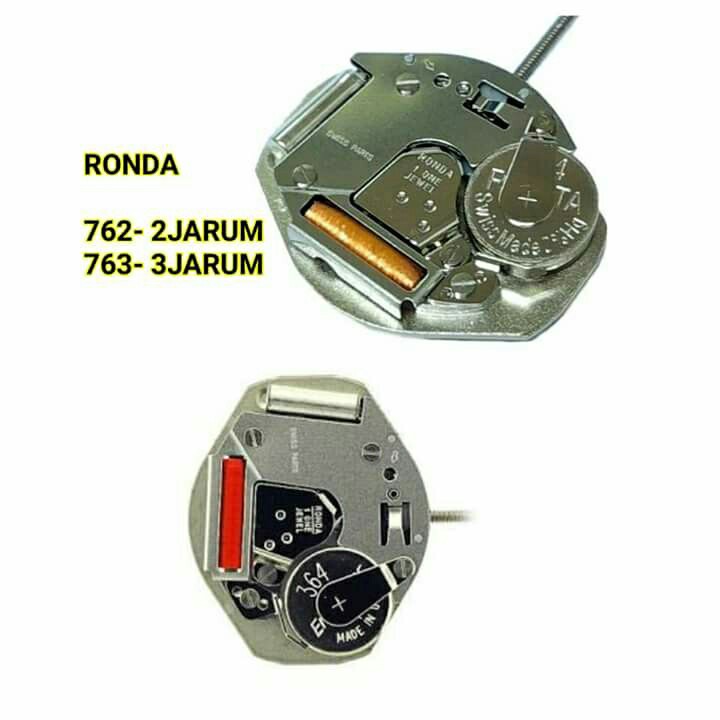 MESIN JAM TANGAN AC,BONIA,DLL MERK RONDA 762/763 JARUM 2 DAN 3 ORIGINAL