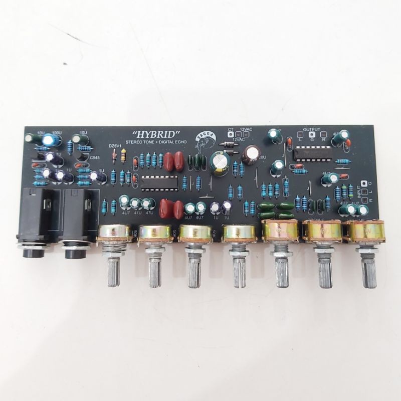 Kit Tone Control Stereo Digital Echo HYBRID 2 Mic 7 Potensio