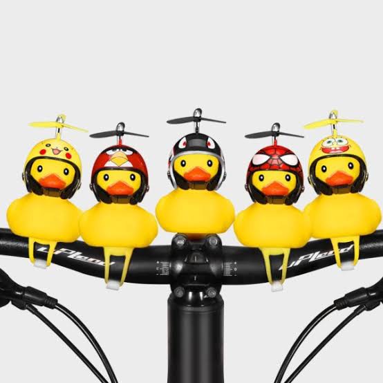 Grosir - 546 Bebek Kuning LED Bell / Bebek Helm Spion Motor / Duck Pakai Kalung,Kaca,Lampu,Helm