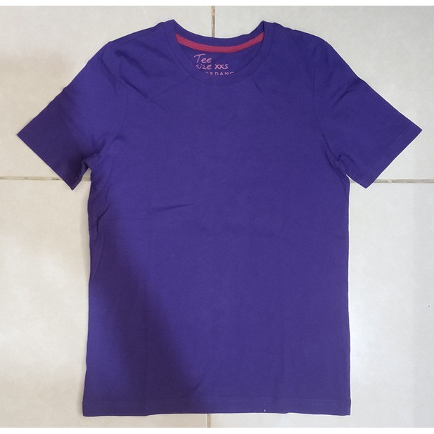 Preloved Kaos Tshirt Cewek Giordano Original Polos Ungu Size XXS