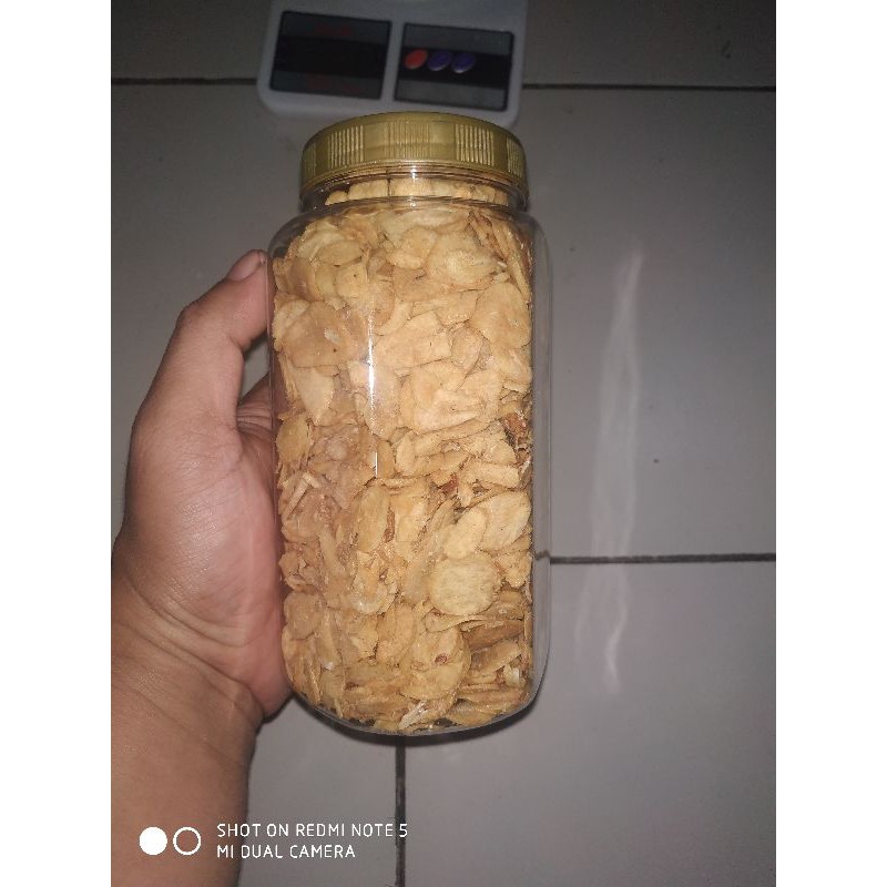 

Bawang goreng putih kemasan toples