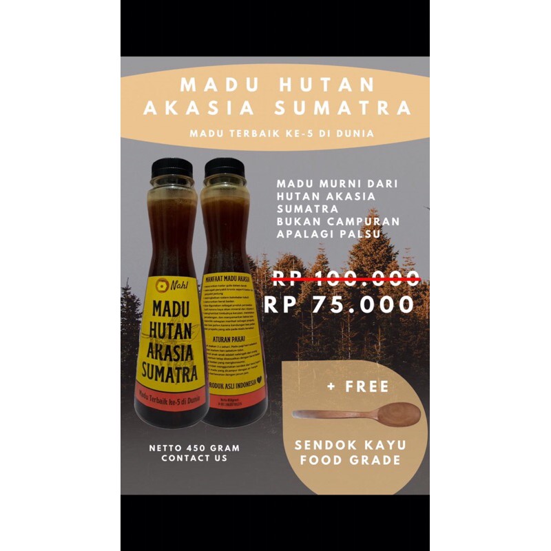 

Nahl madu murni hutan akasia sumatera 450gr