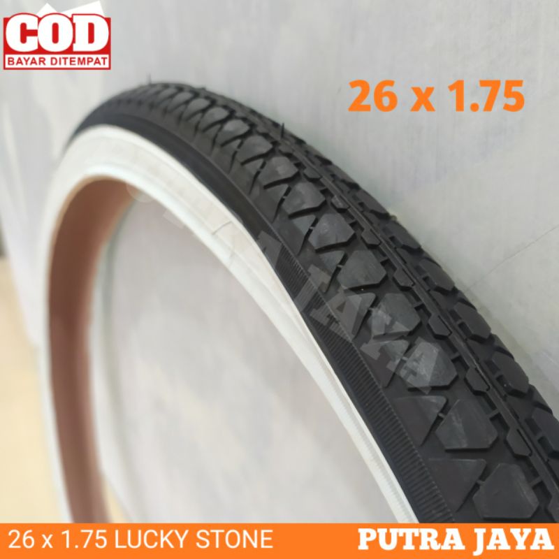Ban Sepeda 26 x 1 75 / 26 x 1.75 Lucky stone Ban Luar Ukuran 26 Sepeda MTB Federal Sayur Cewe Cowo M