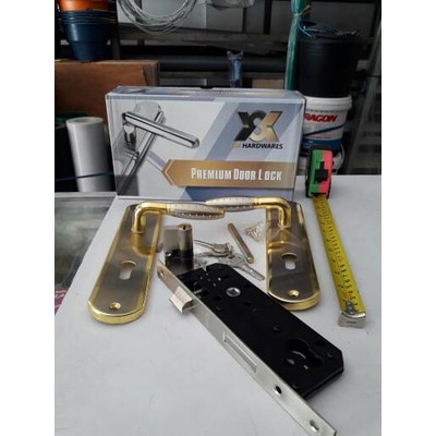 Kunci pintu set. handel pintu kombinasi kuning gold. kunci pintu.