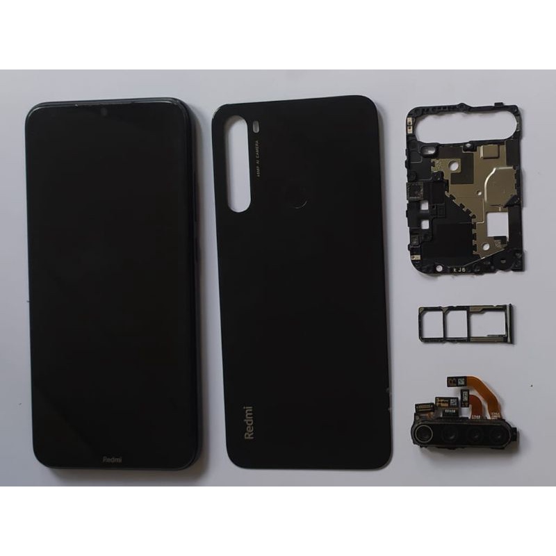 BACKDOOR + FINGER PRINT REDMI NOTE 8 (BLACK) ORI COPOTAN