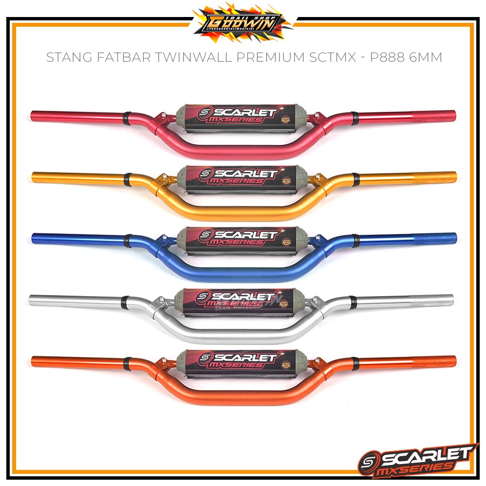 Stang Fatbar Setang SCARLET MX TWINWALL 6061 5 mm TRAIL SUPERMOTO KLX CRF