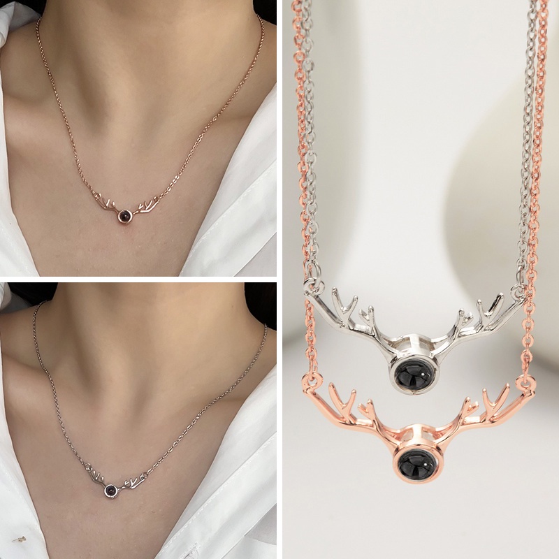 Kalung Rantai Klavikula Proyeksi 100 Jenis I Love You Untuk Hadiah