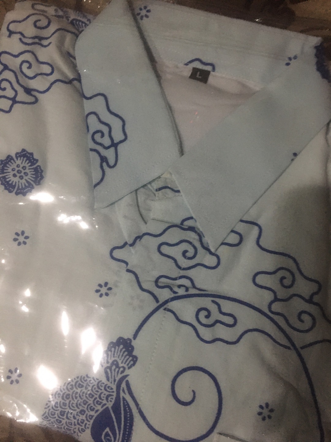 Merak Putih Kemeja Batik Pria Full Furing Katun Halus Primisima