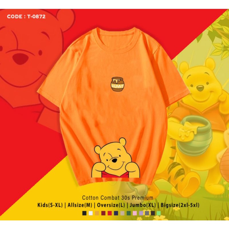 KAOS WINNIE THE POOH CUTE/T-SHIRT KATUN POOH MADU