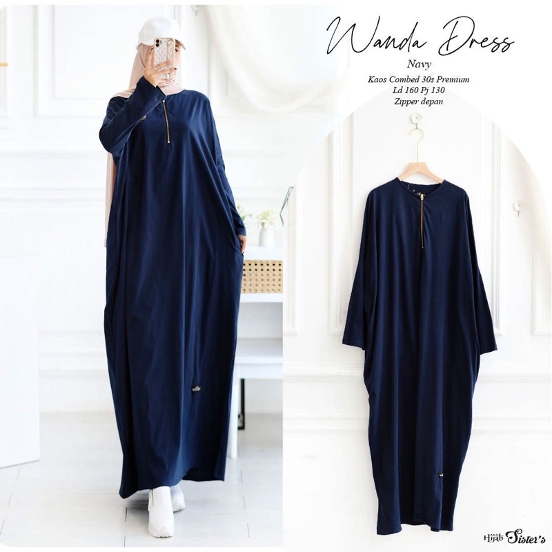 WANDA DRESS KAOS COMBED 30s PREMIUM by HIJAB SISTER’S