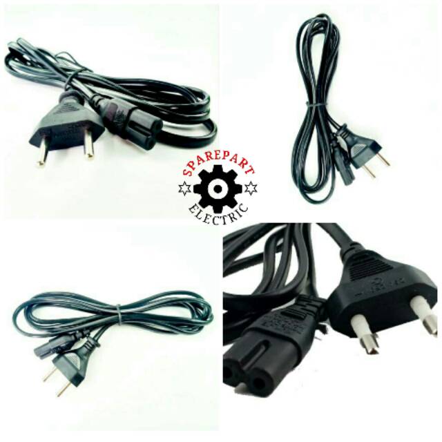 KABEL POWER CHARGER EMERGENCY ANGKA 8 / KABEL AC / KABEL SETRIKA / KABEL TEKO