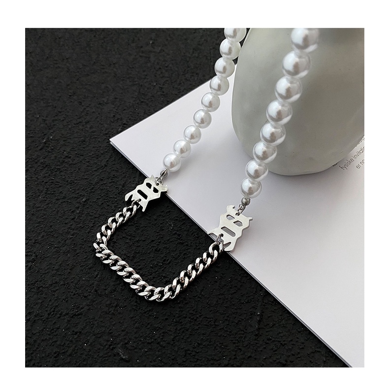 Pearl Stitching Necklace Accessories Clavicle Chain Retro Temperament