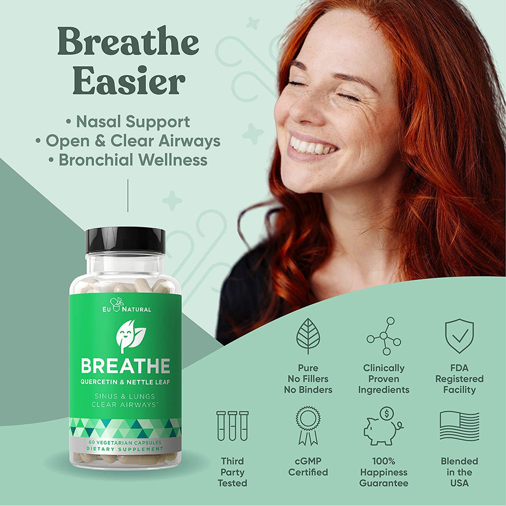 Eunatural / Eu Natural BREATHE Obat Sinus / Sinusitis &amp; Rhinitis / Alergi / Asma / Asthma ORI USA