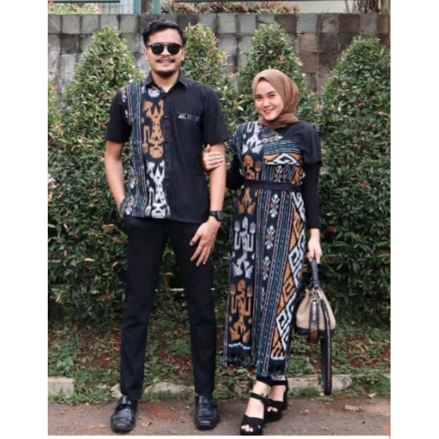 Ready Stock Baju Couple Etnik Kain Tenun Troso Kekinian