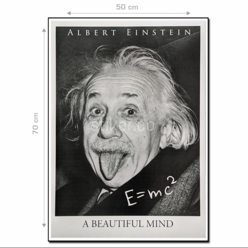 POSTER JUMBO ALBERT EINSTEIN UKURAN 50X70 CM
