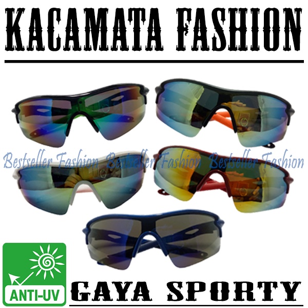 KACAMATA GAYA FASHION SPORT TERBARU AKSESORIS LENSA MIKA ANTISILAU FRAME PALSTIK PRIA WANITA / KACAMATA SPORT FASHION TERBARU