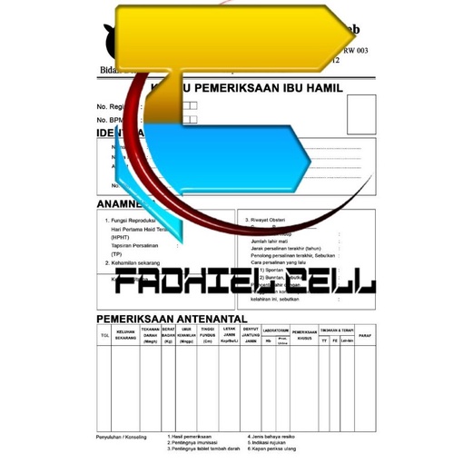 

KARTU PEMERIKSAAN BIDAN ukuran F4