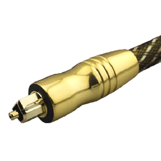 Kabel Toslink Audio Fiber Optic Male Ke Male 3 Meter - Golden