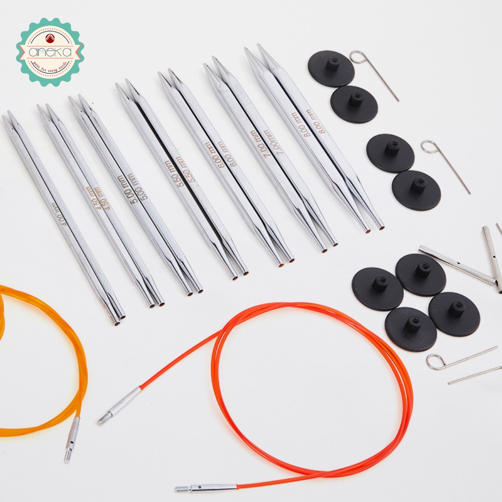 KnitPro Nova Cubics - Alat / Jarum Rajut Interchangeable Needle Set ( Deluxe Set )