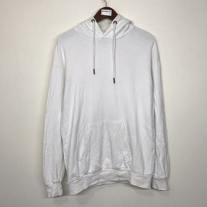 Sweater hoodie Zara Putih Polos Second GLH118