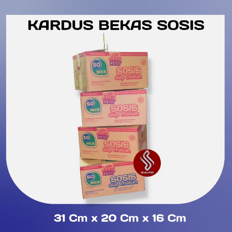 

KARDUS BEKAS SOSIS SONICE UKURAN 31 x 20 x 16