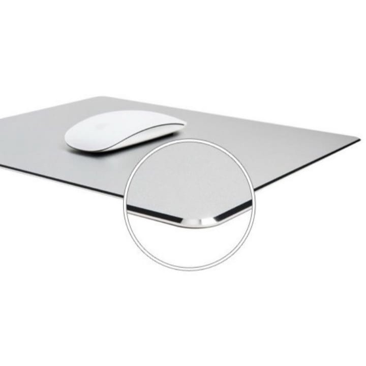 Luxury Metal Mouse Pad MousePad Metal Aluminium Luxury SKYLETTE (220x180x3mm) - Silver