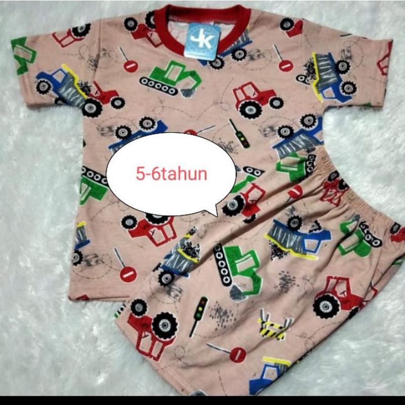 setelan Anak motif Bahan Libby laki2 Dan perempuan 1/5tahun