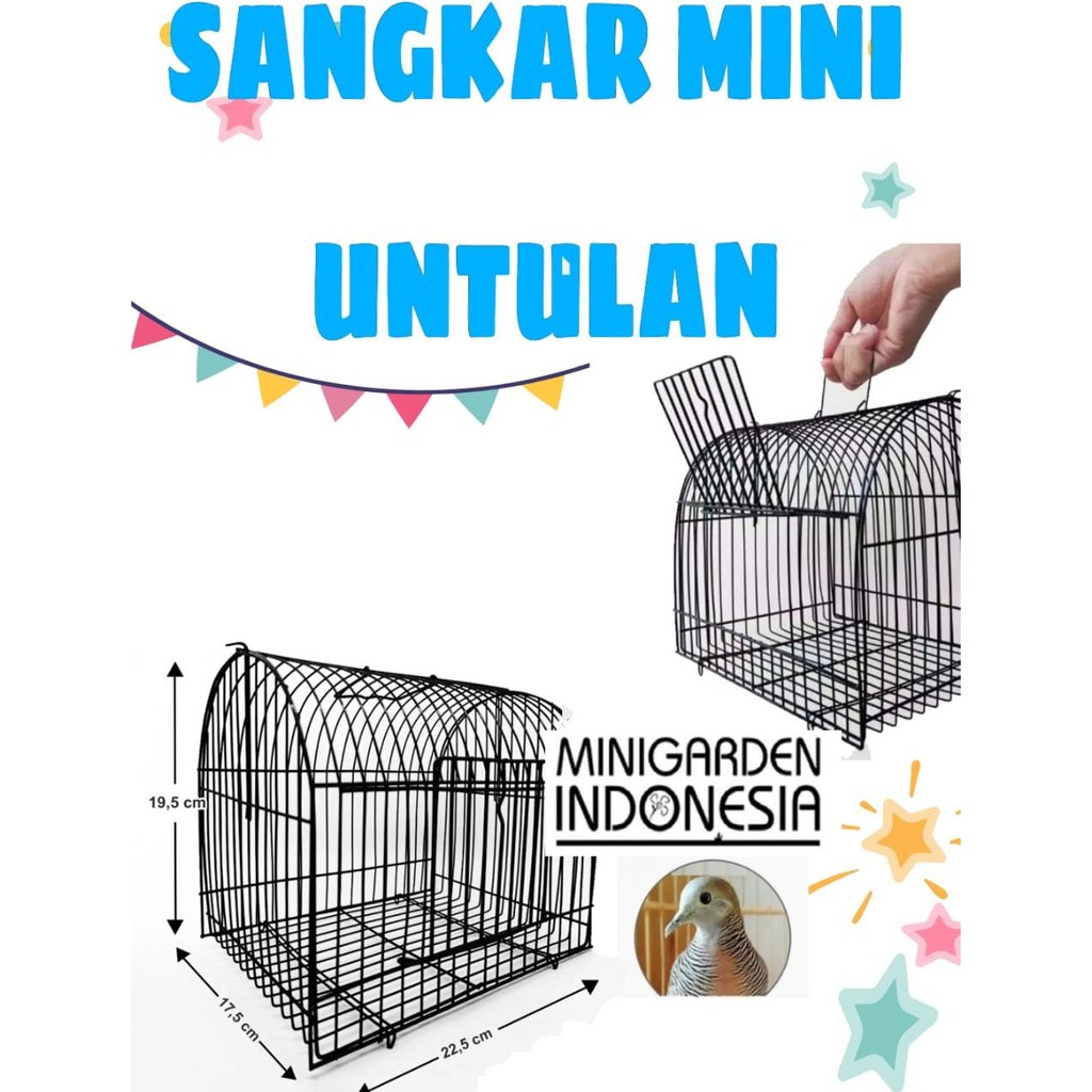 SANGKAR MINI UNTULAN kandang besi bawa burung hamster anjing kecil sugar glider landak