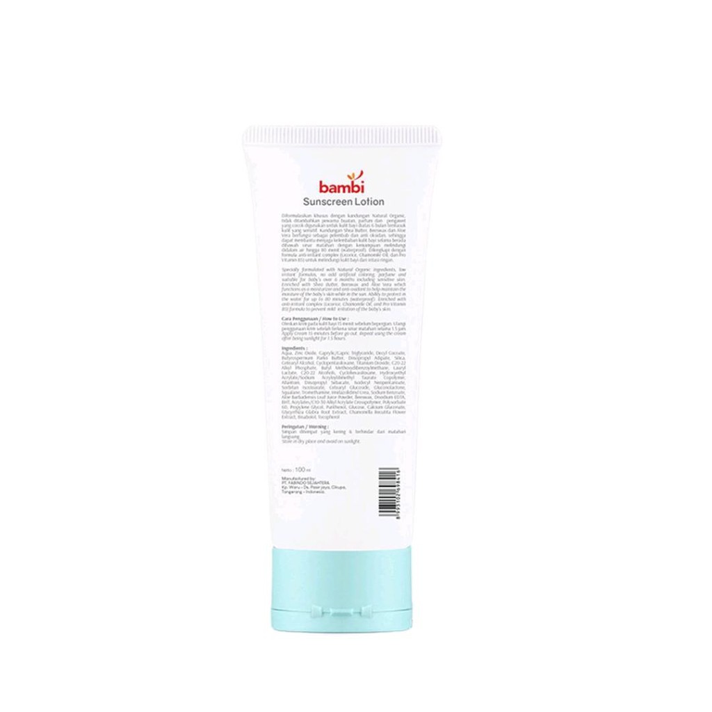 BAMBI BABY SUNSCREEN LOTION 100ML / BAMBI