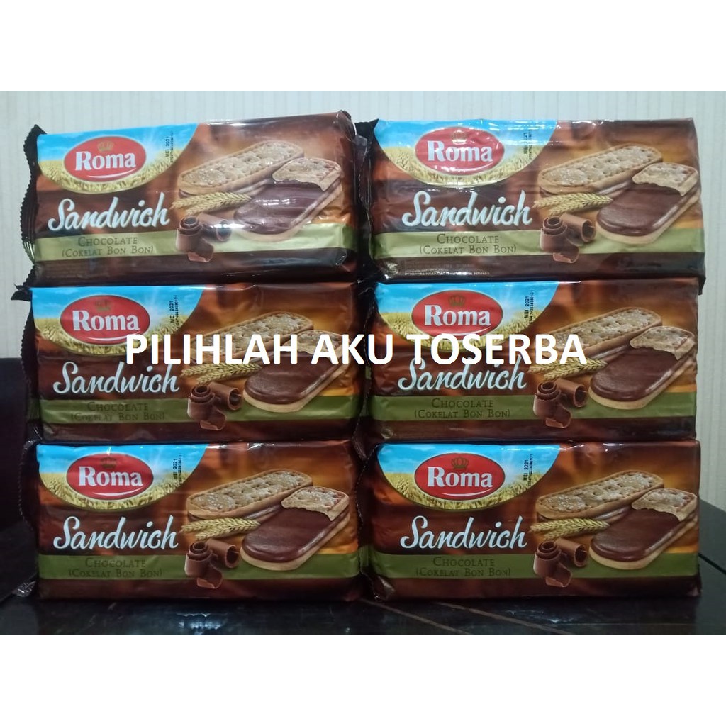 ROMA SANDWICH CHOCOLATE 189 gr - ( HARGA PAKET ISI 6 PACK )