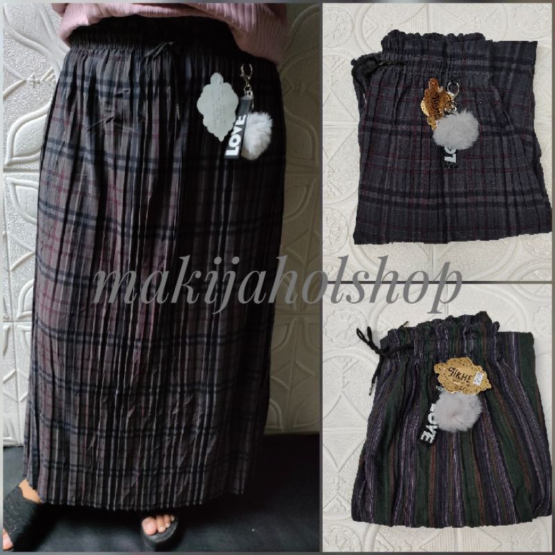 ROK PRISKET IMPOR TERBARU MOTIF KOTAK/SALUR