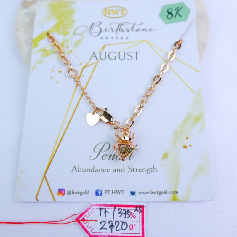 GELANG BIRTHSTONE 375%