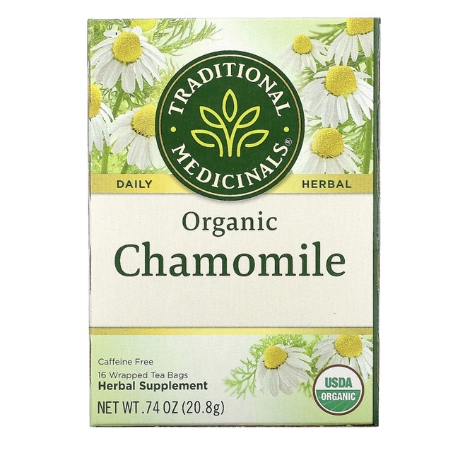 

Traditional Medicinal Organic Chamomile Tea 16 Wrapped Tea Bags