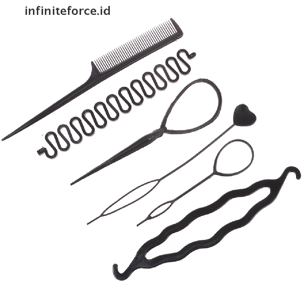 (Infiniteforce.Id) 6pcs / Set Alat Bantu Kepang Rambut Untuk Anak Perempuan